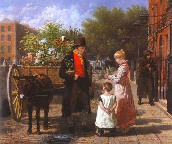 Jacques-Laurent Agasse Flower Seller oil painting image